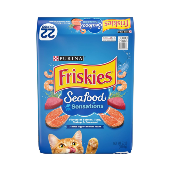 Purina Friskies Dry Cat Food, Seafood Sensations - 22 lb. Bag