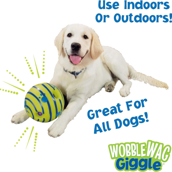 Wobble Wag Giggle Ball, Interactive Dog Toy, Fun Giggle Sounds When Rolled or Shaken, Pets Know Best, As Seen On TV - Image 7