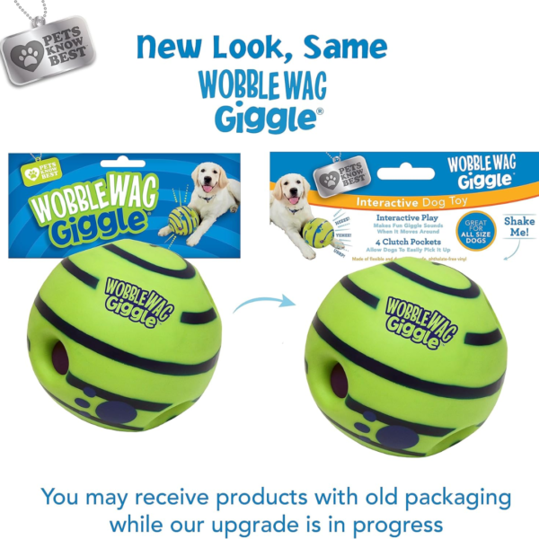 Wobble Wag Giggle Ball, Interactive Dog Toy, Fun Giggle Sounds When Rolled or Shaken, Pets Know Best, As Seen On TV - Image 9